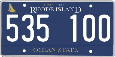 RI license plate 535100