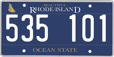 RI license plate 535101