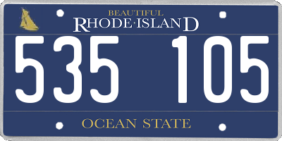 RI license plate 535105