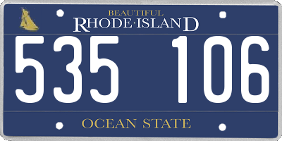 RI license plate 535106