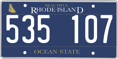 RI license plate 535107