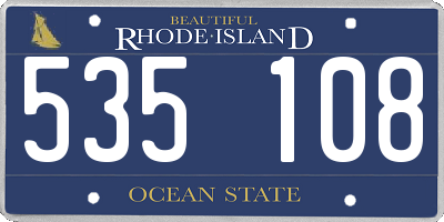 RI license plate 535108