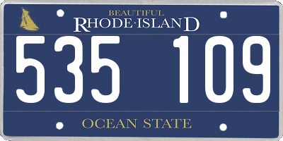 RI license plate 535109