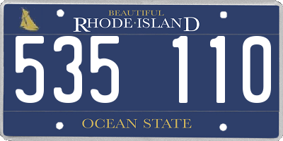 RI license plate 535110