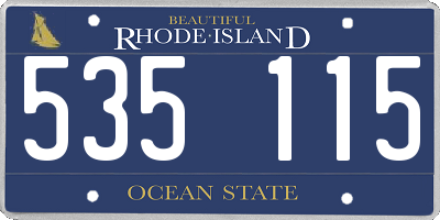 RI license plate 535115