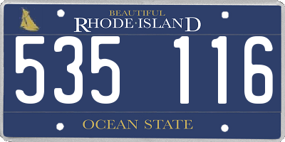 RI license plate 535116