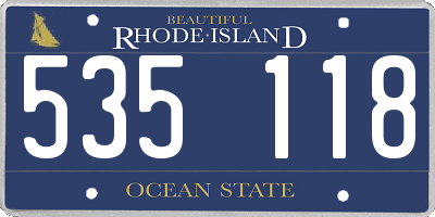 RI license plate 535118