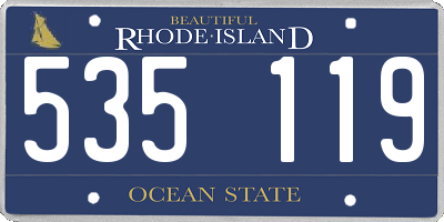 RI license plate 535119