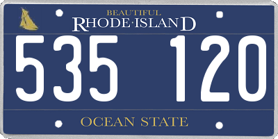 RI license plate 535120