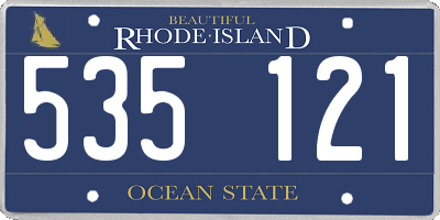 RI license plate 535121