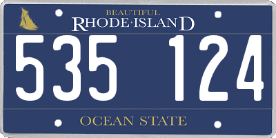 RI license plate 535124