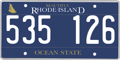 RI license plate 535126