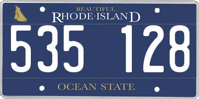 RI license plate 535128