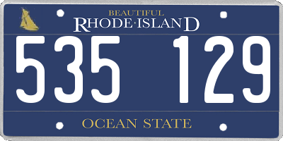 RI license plate 535129
