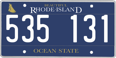 RI license plate 535131
