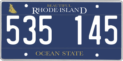 RI license plate 535145
