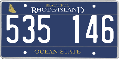 RI license plate 535146