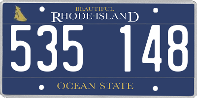 RI license plate 535148