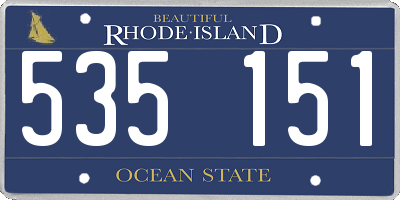 RI license plate 535151