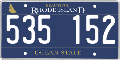 RI license plate 535152