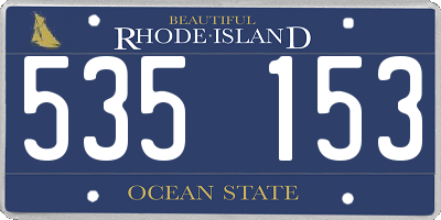 RI license plate 535153