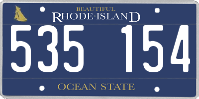 RI license plate 535154