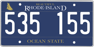 RI license plate 535155