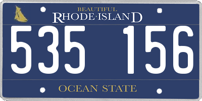 RI license plate 535156