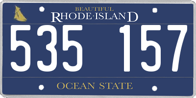 RI license plate 535157
