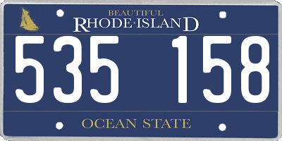 RI license plate 535158