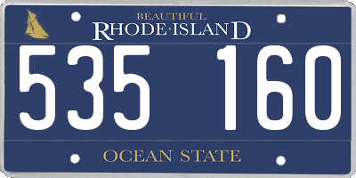RI license plate 535160