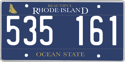 RI license plate 535161