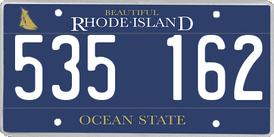 RI license plate 535162