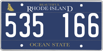 RI license plate 535166