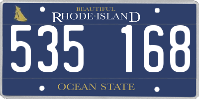 RI license plate 535168