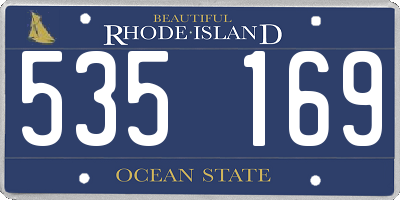 RI license plate 535169