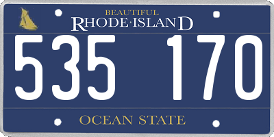 RI license plate 535170