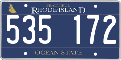 RI license plate 535172