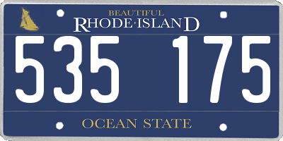 RI license plate 535175
