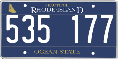 RI license plate 535177