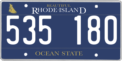 RI license plate 535180