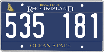 RI license plate 535181