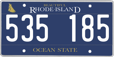 RI license plate 535185