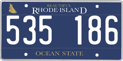 RI license plate 535186