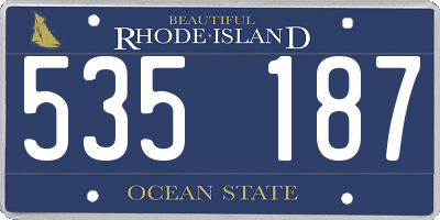 RI license plate 535187