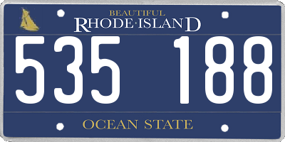 RI license plate 535188