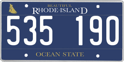RI license plate 535190