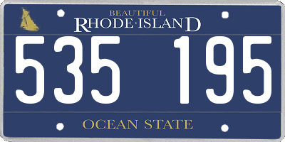 RI license plate 535195