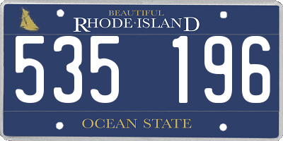 RI license plate 535196