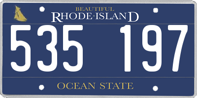 RI license plate 535197